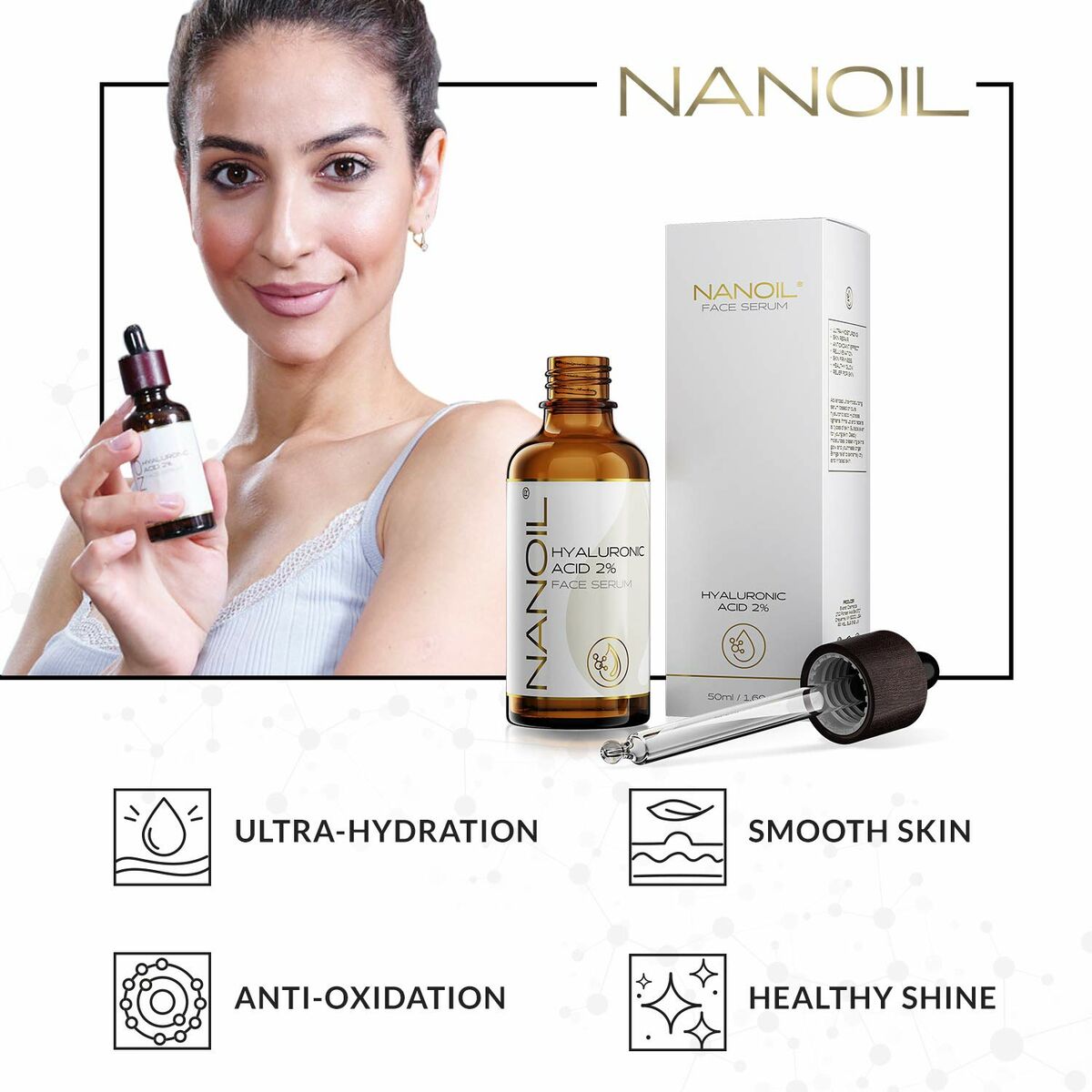 Facial Serium with Hyaluronic Acid Nanoil Face Serum 50 ml-1